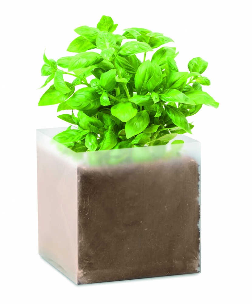 Logo trade promotional merchandise picture of: Compost with seeds "BASIL"