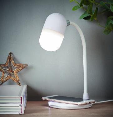 Logo trade corporate gifts picture of: Wireless charging lamp speaker