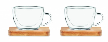 Logotrade business gift image of: Set of 2 double wall espresso