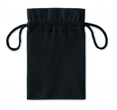 Logo trade promotional merchandise image of: Small Cotton draw cord bag