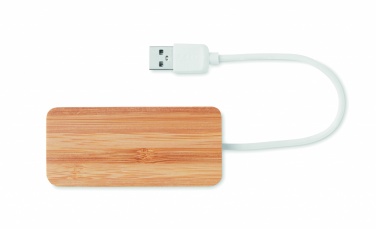 Logo trade business gift photo of: Bamboo USB 3 ports hub