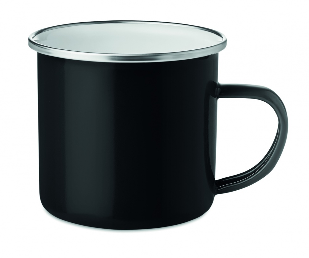 Logo trade promotional merchandise image of: Metal mug with enamel layer