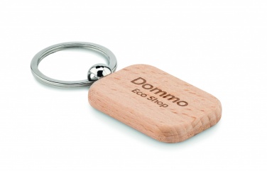 Logotrade promotional merchandise image of: Rectangular wooden key ring Bauska