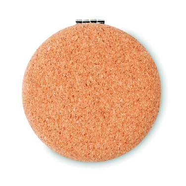 Logo trade promotional giveaway photo of: Pocket mirror with cork cover