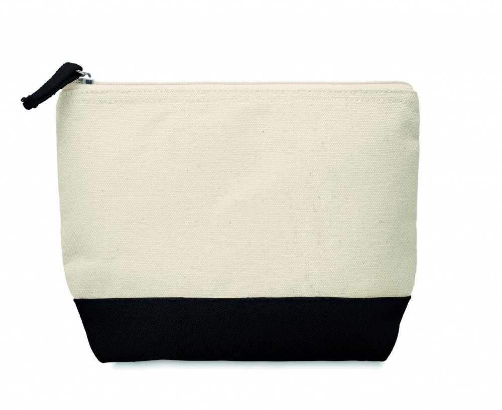 Logo trade corporate gift photo of: Bicolour cotton cosmetic bag