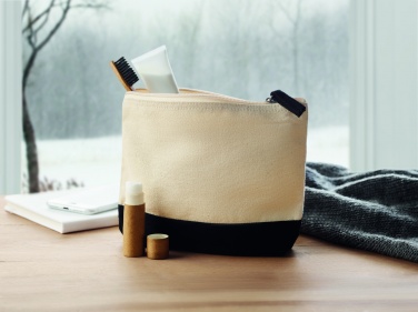 Logotrade promotional gift image of: Bicolour cotton cosmetic bag