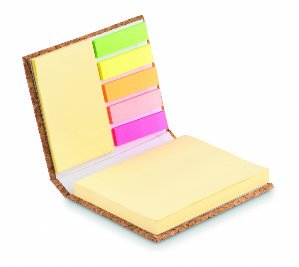 Logotrade promotional giveaway picture of: Cork sticky note memo pad