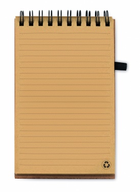 Logo trade promotional gifts image of: A6 Cork notepad with pen