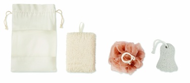 Logo trade promotional gift photo of: Bath set in cotton pouch