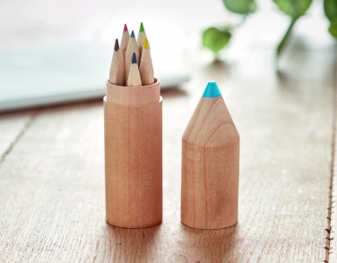 Logo trade promotional items image of: 6 pencils in wooden box