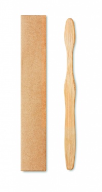 Logo trade promotional items picture of: Bamboo toothbrush in Kraft box