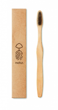 Logotrade promotional gift image of: Bamboo toothbrush in Kraft box