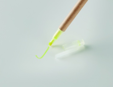 Logo trade corporate gift photo of: 2 in 1 carton pen highlighter