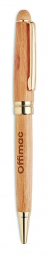 Logotrade promotional gift picture of: Bamboo twist-action ballpoint pen in a box