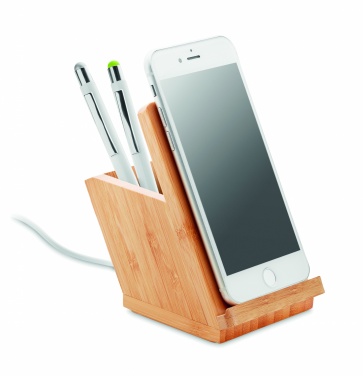 Logo trade promotional giveaway photo of: Wireless charger pen holder 5W BAICOI