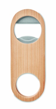 Logo trade promotional items image of: Oval Bamboo bottle opener VALBAMPER
