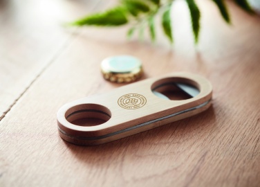 Logo trade promotional giveaways image of: Oval Bamboo bottle opener VALBAMPER
