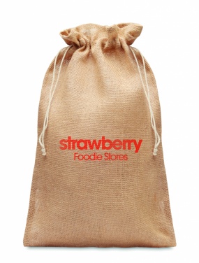 Logo trade advertising products image of: Large jute gift bag 30x47 cm