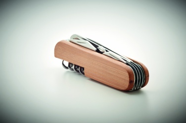 Logotrade promotional giveaway picture of: Multi tool pocket knife bamboo