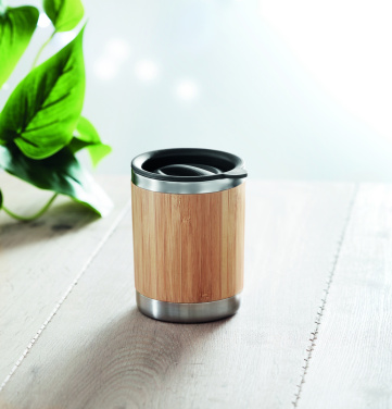 Logo trade corporate gifts image of: Tumbler in bamboo cover 250ml