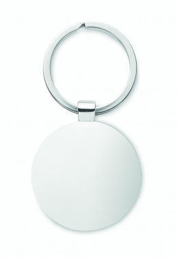 Logotrade promotional products photo of: Round key ring metal bamboo Dobele