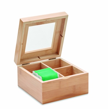 Logo trade promotional giveaways picture of: Bamboo tea box
