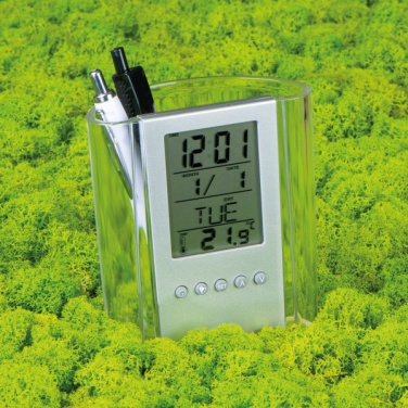 Logo trade promotional items picture of: Acrylic desk pen holder MADRID