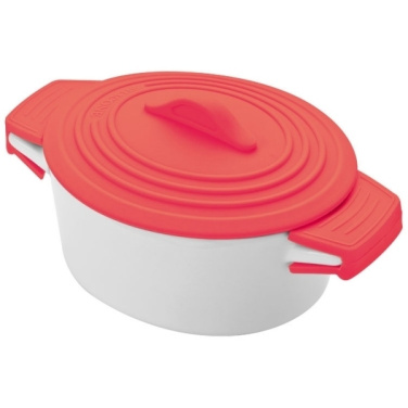 Logotrade promotional item image of: Porcelain pot with silicone lid DELHI