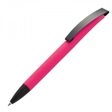 Logo trade promotional gifts picture of: Metal ballpen soft touch BRESCIA
