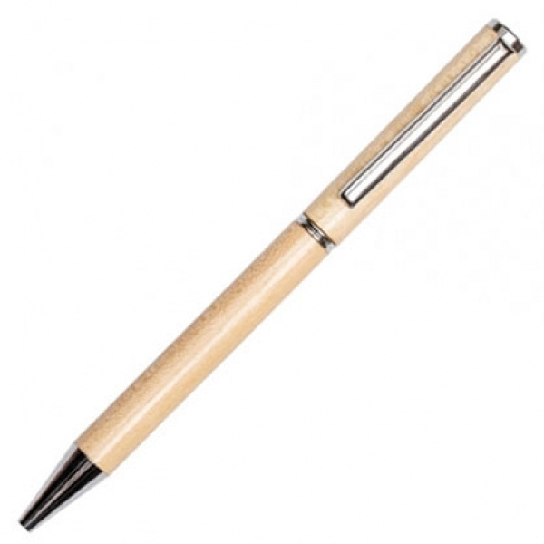 Logo trade business gifts image of: Wooden ballpen HEYWOOD