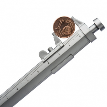 Logo trade corporate gift photo of: Plastic ballpen with sliding calliper PRESCOT