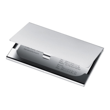 Logotrade promotional products photo of: Metal business card holder CORNWALL