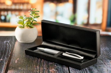 Logo trade promotional gift photo of: Metal ballpen CHESTER