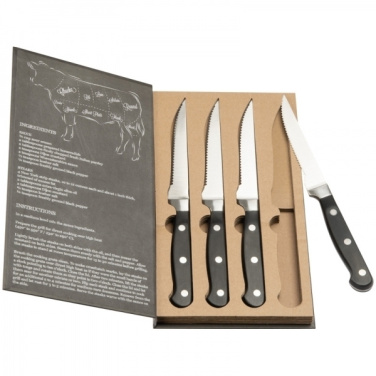 Logo trade advertising products picture of: Steak knife set LONDON
