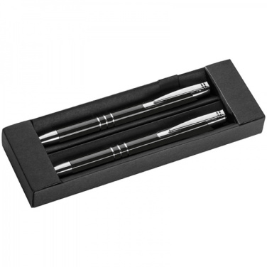 Logo trade promotional gift photo of: Metal writing set CLAREMONT