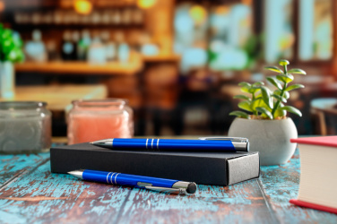 Logo trade promotional gift photo of: Metal writing set CLAREMONT