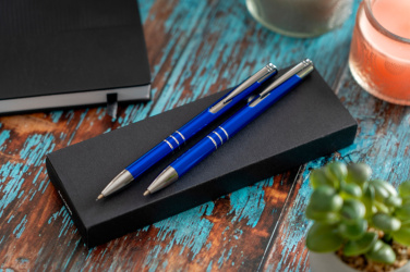 Logo trade corporate gift photo of: Metal writing set CLAREMONT