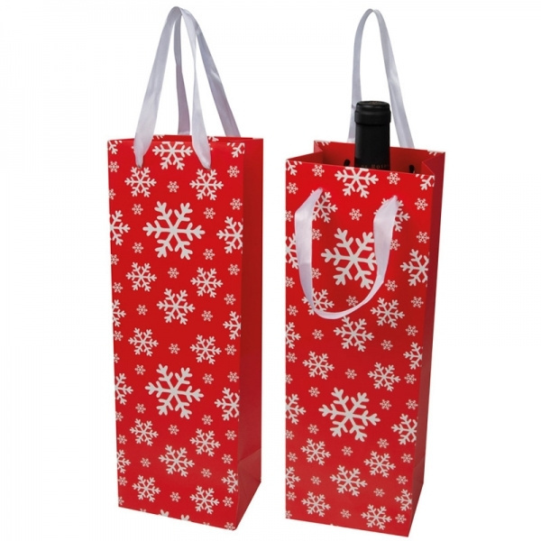 Logotrade promotional giveaway image of: Wine bag in Christmas design LAPLAND