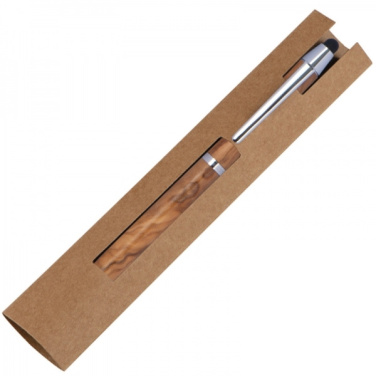 Logotrade promotional merchandise photo of: Wooden ballpen with touch function ERFURT