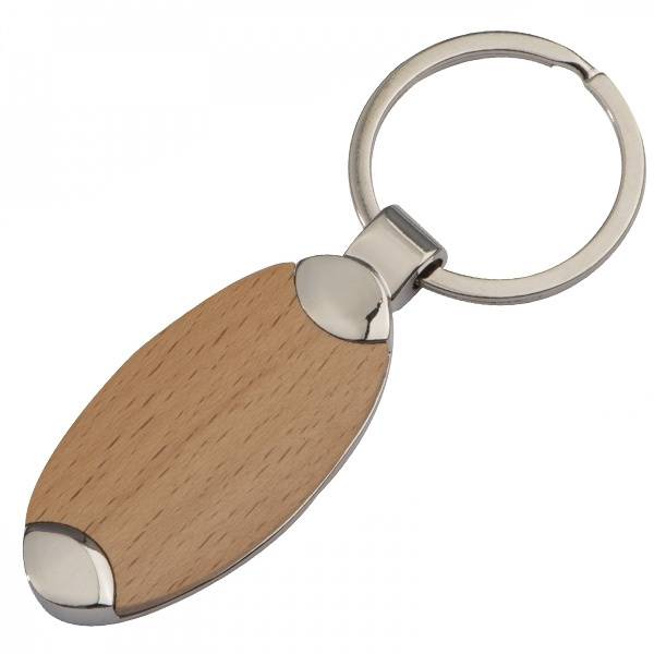 Logo trade corporate gifts picture of: Wooden keyring BALTRUM