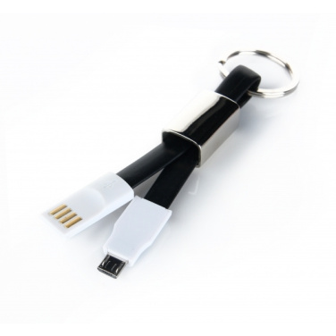 Logo trade promotional gifts picture of: Data transfer cable and keyring
