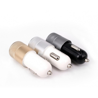 Logo trade promotional giveaway photo of: Metal car charger