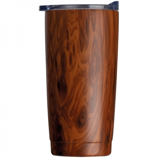 Logotrade promotional gift picture of: Stainless steel mug with wooden look COSTA RICA 550 ml