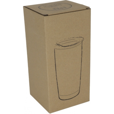 Logotrade advertising product image of: Stainless steel mug with wooden look COSTA RICA 550 ml