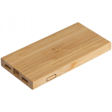 Logo trade advertising products image of: Bamboo power bank KATOWICE
