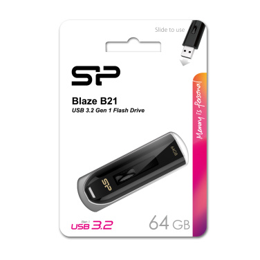 Logo trade corporate gifts image of: Pendrive Silicon Power Blaze B21 3.1
