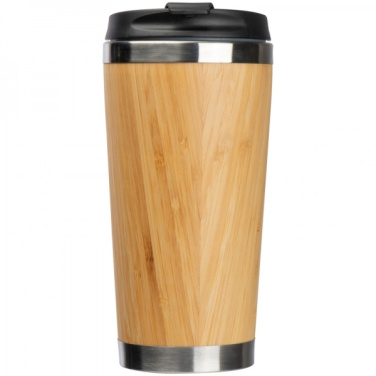 Logo trade corporate gifts picture of: Stainless steel mug BAMBOOGARDEN 400 ml
