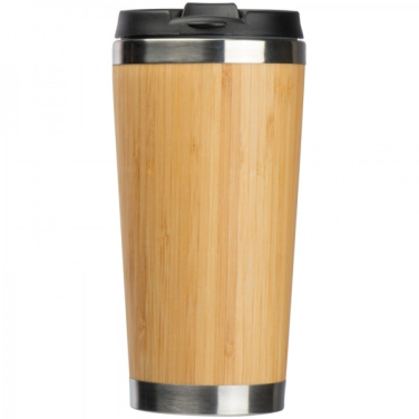 Logo trade corporate gifts picture of: Stainless steel mug BAMBOOGARDEN 400 ml