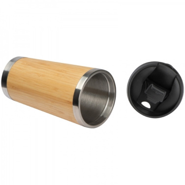 Logotrade promotional merchandise photo of: Stainless steel mug BAMBOOGARDEN 400 ml