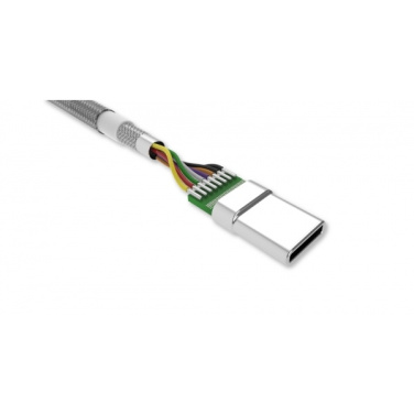 Logo trade corporate gifts picture of: Nylon data transfer cable LK30 Type - C Quick Charge 3.0